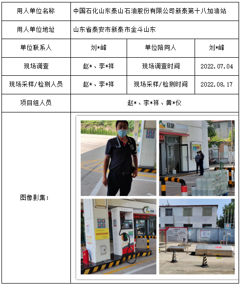 中國石化山東泰山石油股份有限公司新泰第十八加油站